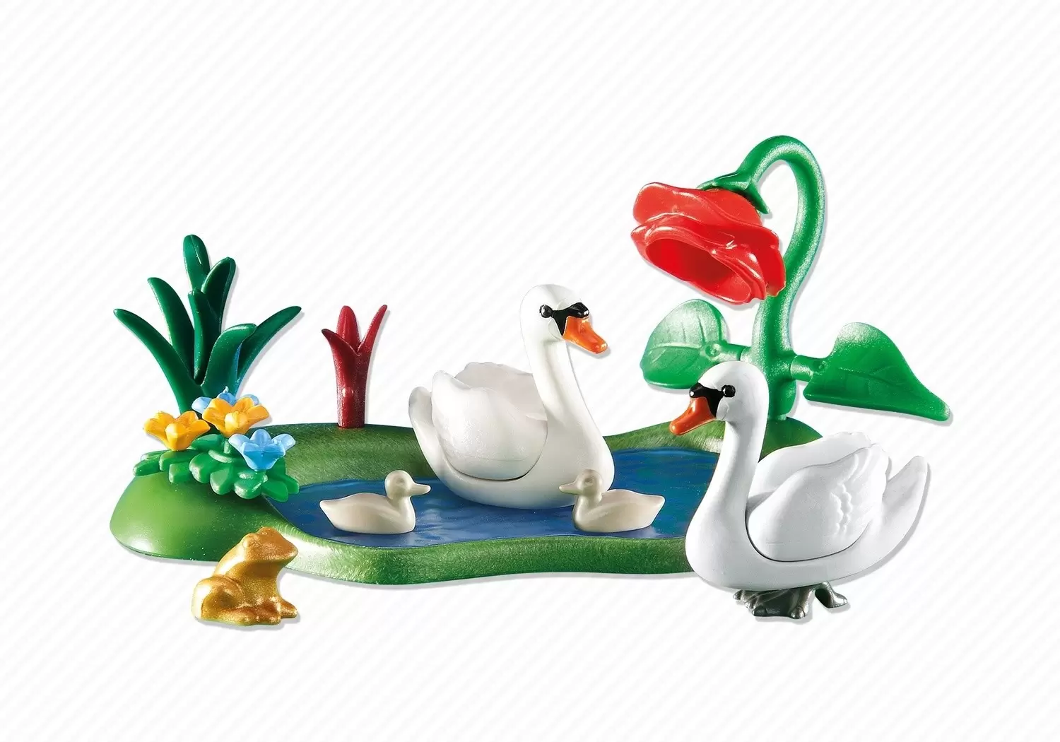 Plamobil Animal Sets - Lake with 2 Swans