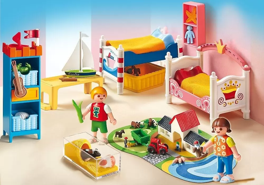Playmobil Maisons et Intérieurs - Chambre des enfants avec lits décorés
