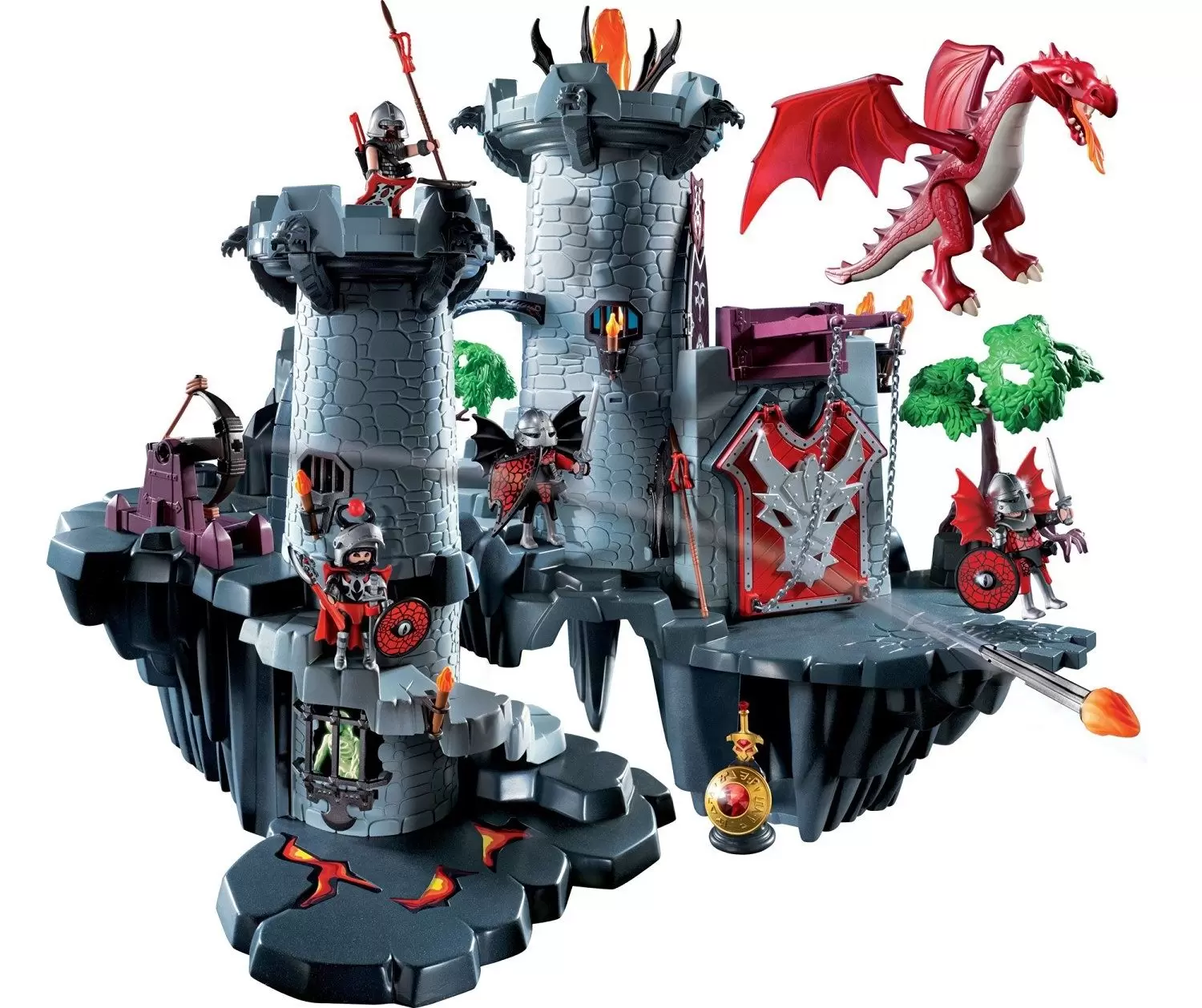 Playmobil Chevaliers - Citadelle du Dragon Rouge
