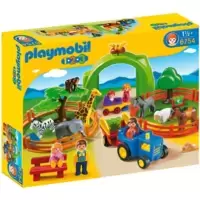 Playmobil 1.2.3 - Coffret Maison forestière et animaux PLAYMOBIL