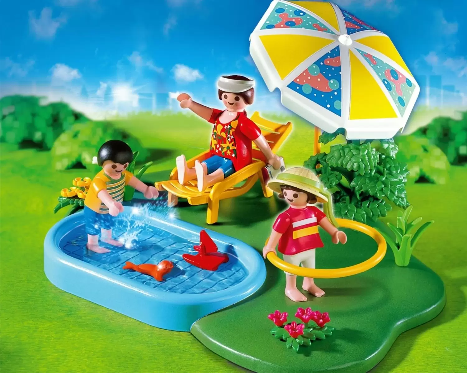 Playmobil Maisons et Intérieurs - CompactSet Famille et piscine