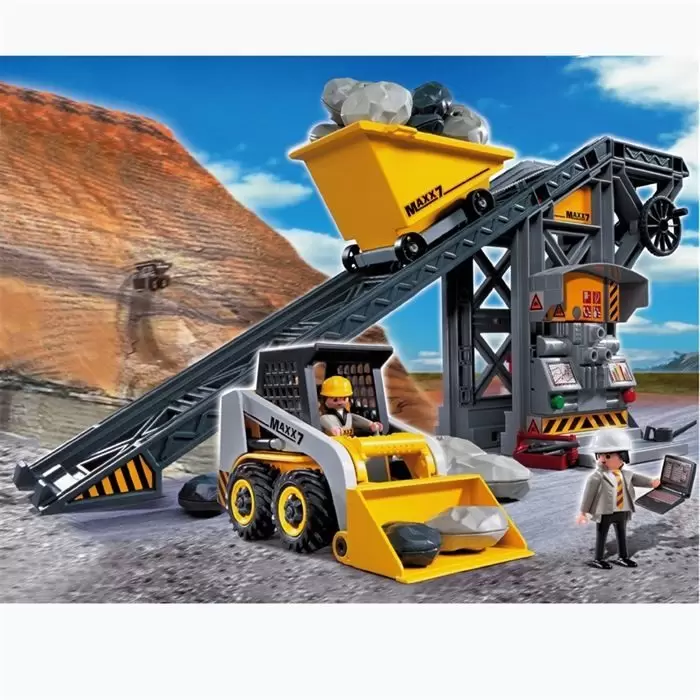 Conveyor Belt with Mini Excavator - Playmobil Builders 4041