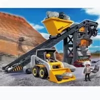 Conveyor Belt with Mini Excavator