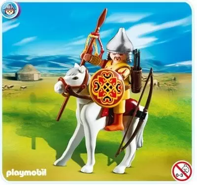 Playmobil Chevaliers - Guerrier mongolique avec cheval