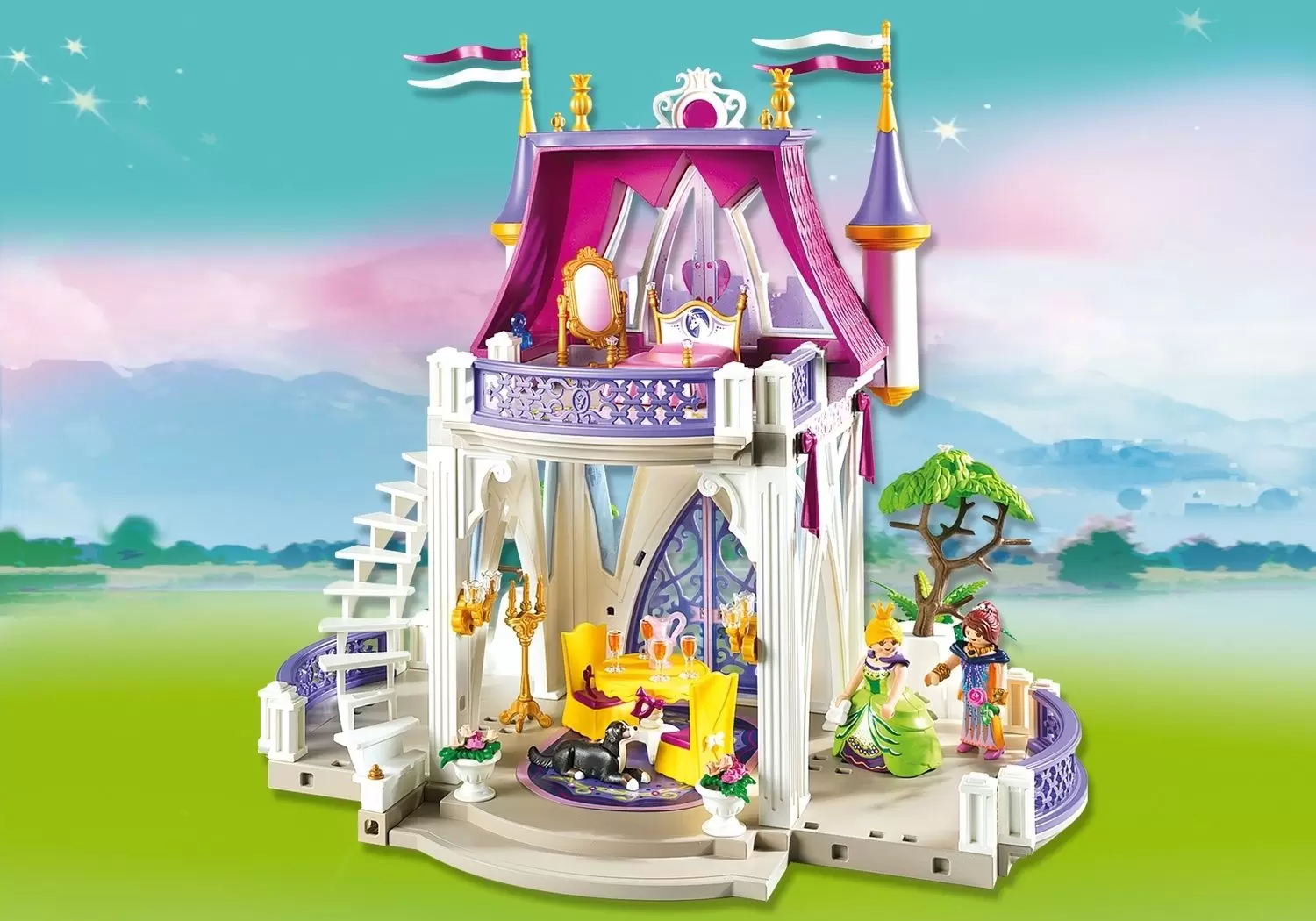 0686 barriere  , princesse sympa piece Pavillon de cristal 5474  playmobil