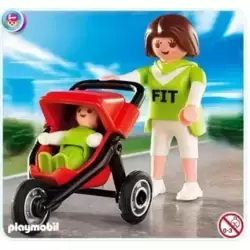 Mother with Jogging Stroller