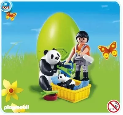 Playmobil Animal Parc - Zoo Keeper with Pandas