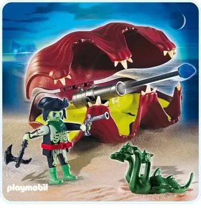 Playmobil Pirates - Pirate fantôme et coquillage à canons