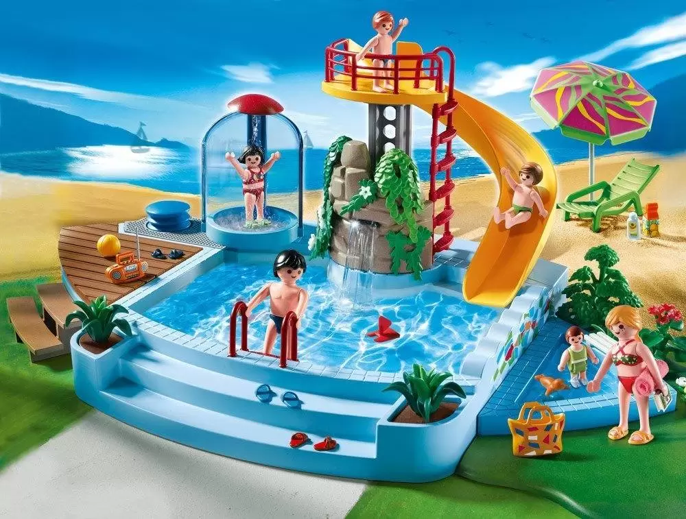 Playmobil en vacances - Piscine avec toboggan