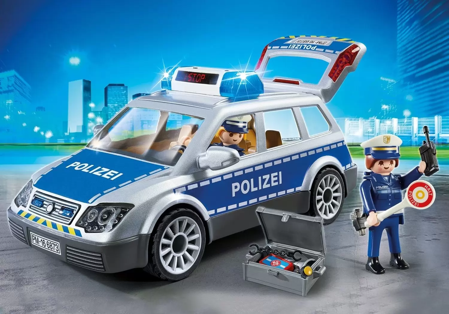 Playmobil Policier - Voiture de patrouille de police allemande (Polizei)