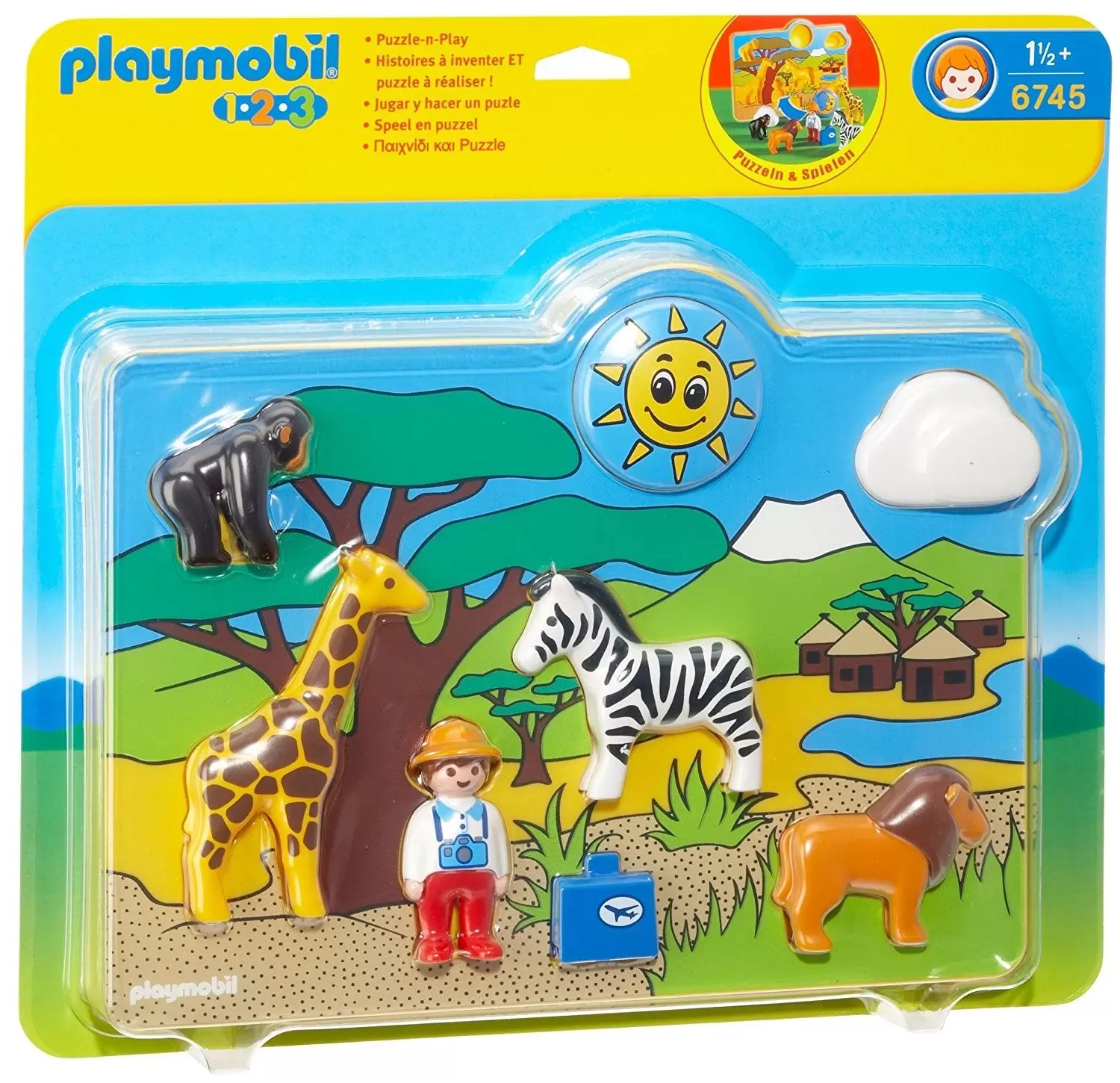 Playmobil 1.2.3 - Puzzle animaux sauvages