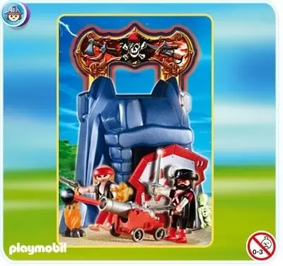 Playmobil Pirates - Rocher des pirates transportable
