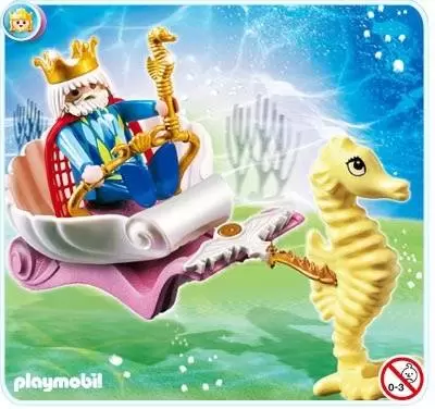 Playmobil Monde sous-marin - Roi des mers avec calèche