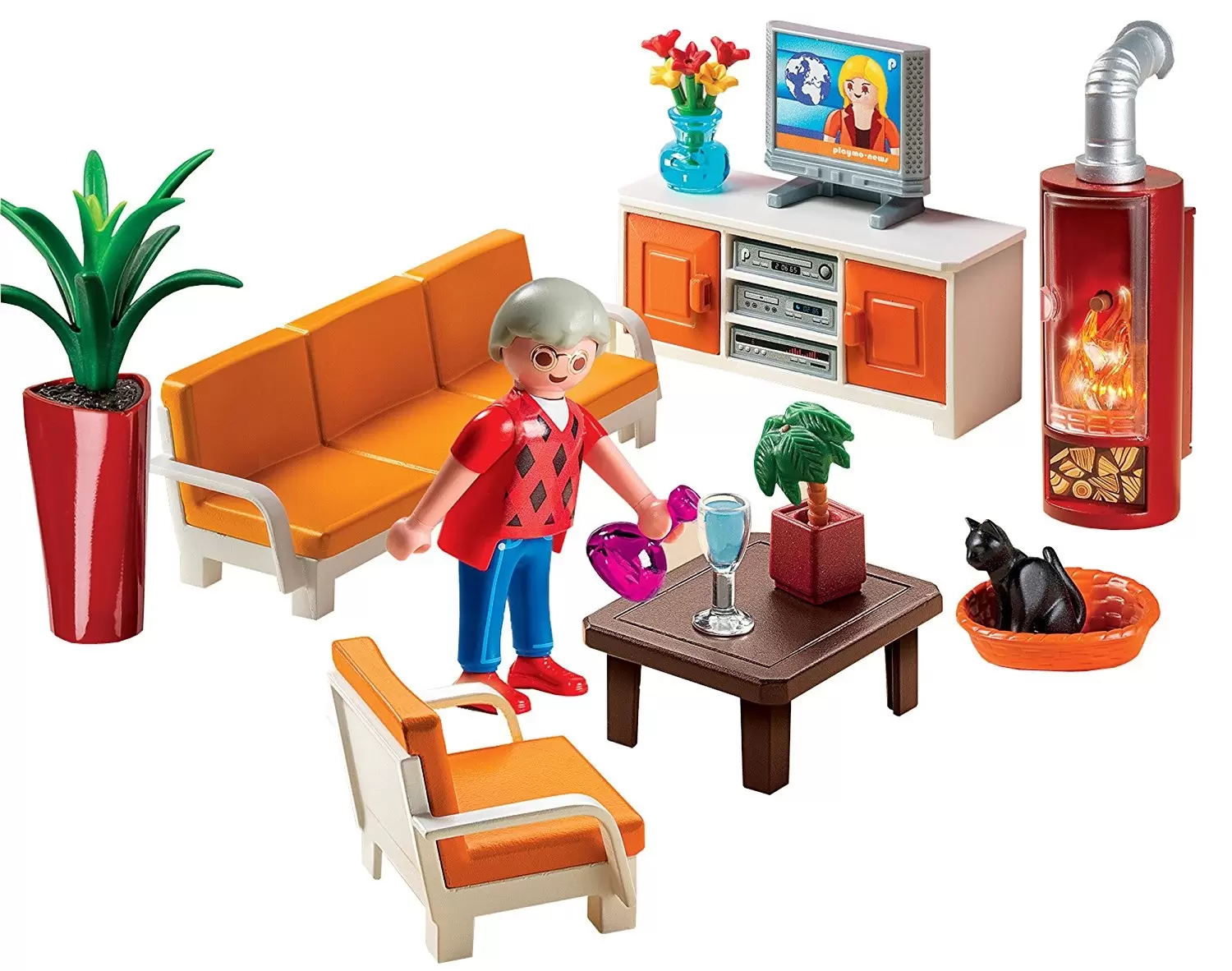 Playmobil Maisons et Intérieurs - Salon avec cheminée