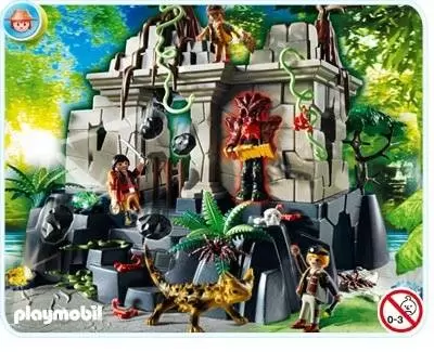 Playmobil Aventuriers - Temple du trésor avec gardiens