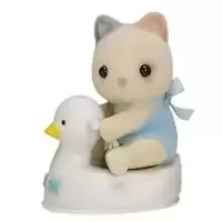 Cat on duck potty
