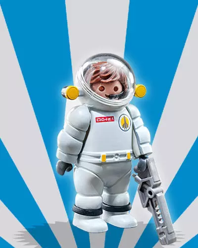 Playmobil Spaceman Boy Robot UNRECORDED UNPLAYED Top