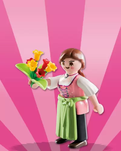 Playmobil Figures : Série 8 - Femme avec bouquet et tablier