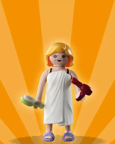 Playmobil Figures : Série 2 - Femme avec serviette de bain