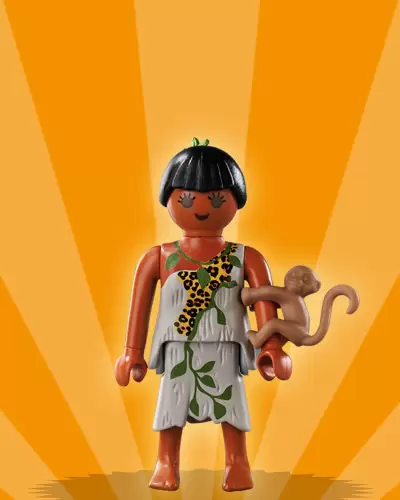 Playmobil Figures : Series 2 - Stone age woman with monkey