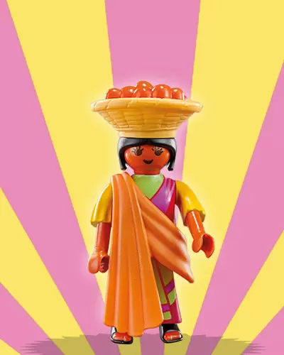 Playmobil Figures : Série 5 - Indienne avec panier de fruit