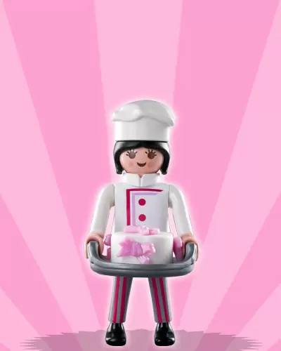 Playmobil Figures: Series 3 - Pastry cook (girl)