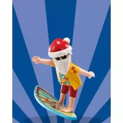 Santa surfer
