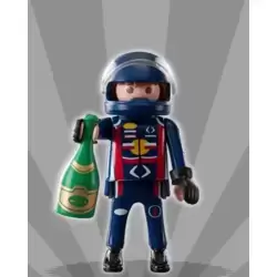 Pilote with Champain bottle