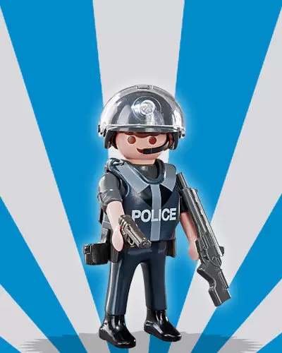 Playmobil Figures : Série 5 - Policier anti-émeute