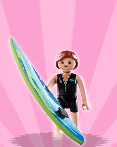 Playmobil Figures: Series 3 - Surfer girl