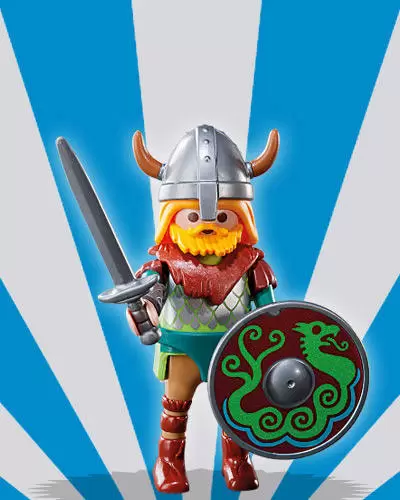 Playmobil envelopes surprise series 15 ref 70025 figure viking warrior with weapons 
