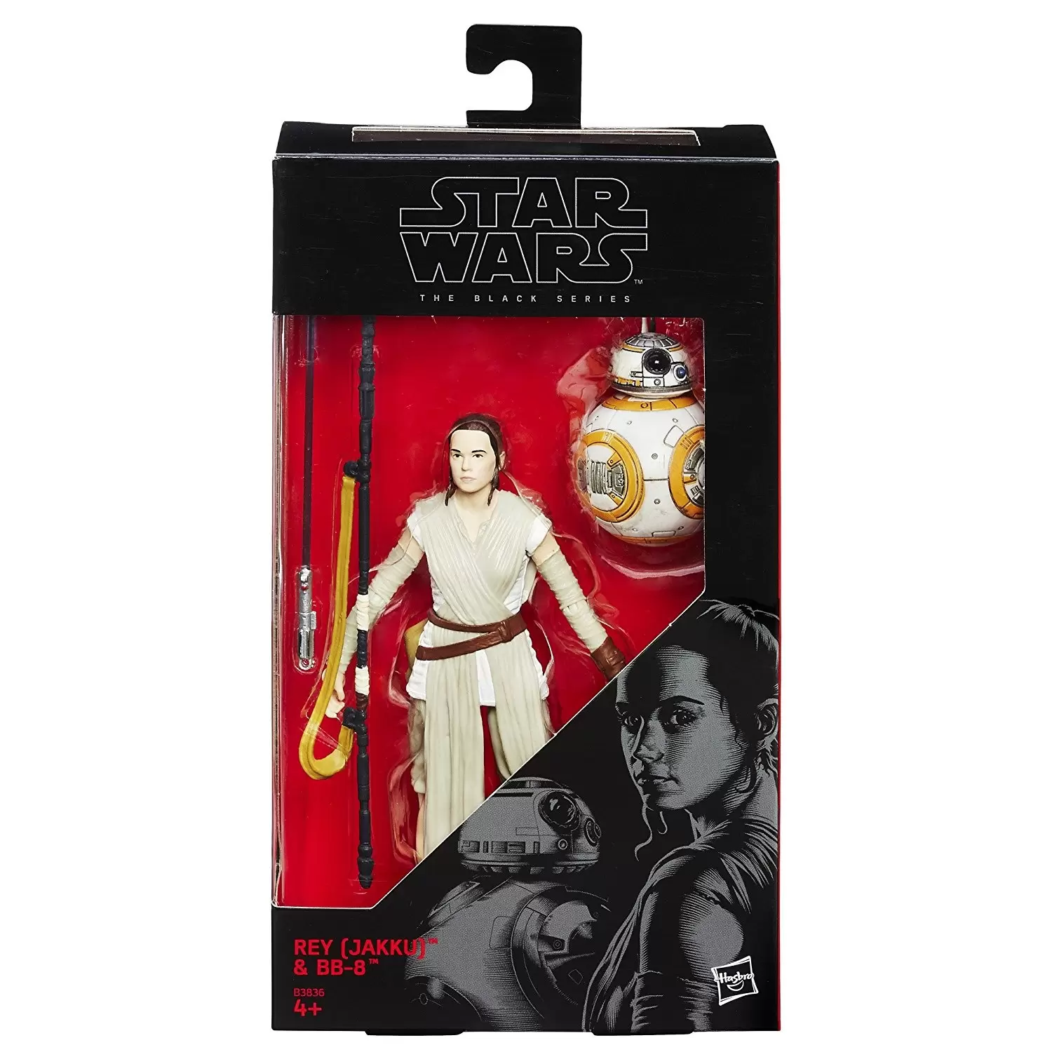 Black Series Red - 6 inches - Rey with lightsaber (Jakku) & BB-8
