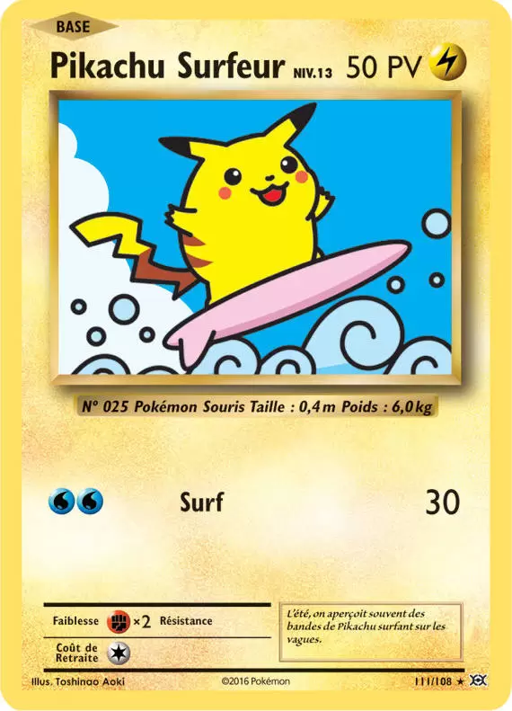 Pokémon XY Evolutions - Pikachu Surfeur