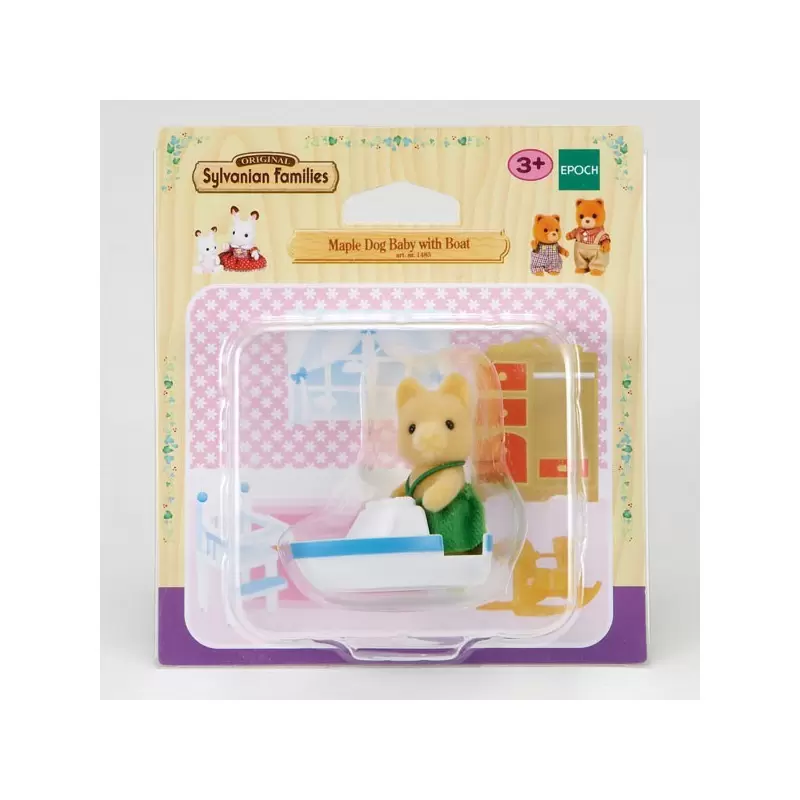 Sylvanian Families (Europe) - Maple Dog Baby with Boat
