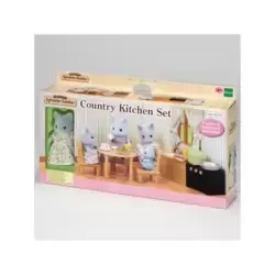 Country Kitchen Set With Cat Sister