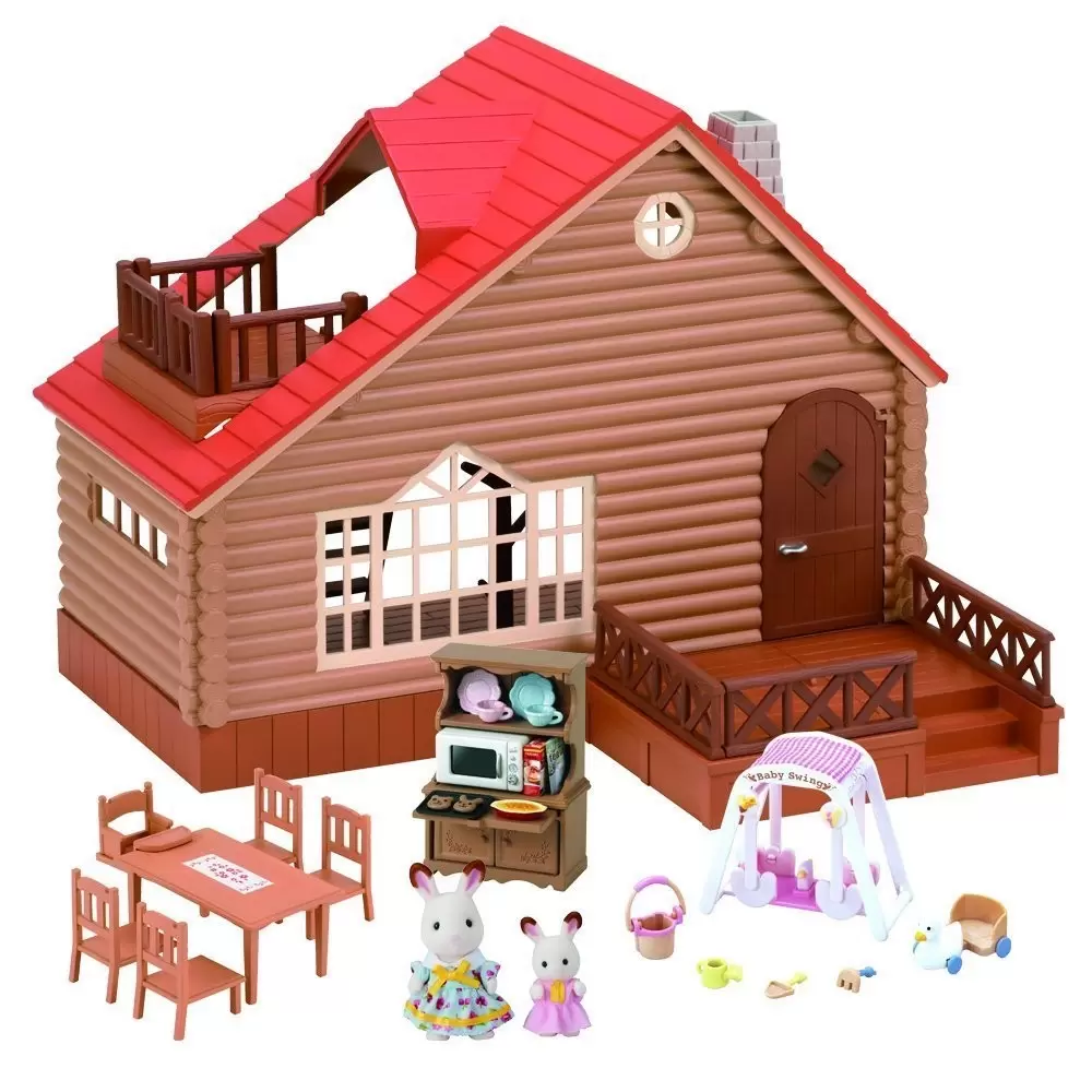 Sylvanian Families (Europe) - Coffret Chalet Avec Bébé Et Maman Lapin Chocolat (A)