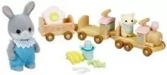 Sylvanian Families (Europe) - Bébé Lapin Gris Avec Train
