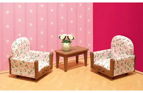 Sylvanian Families (Europe) - Two Armchairs And Coffe Table