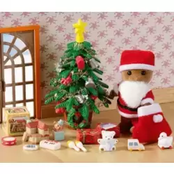 Santa Claus and Christmas tree