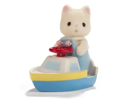 Calico Critters (USA, Canada) - Critters in Mini Carry Cases - Cat and Toy Boat