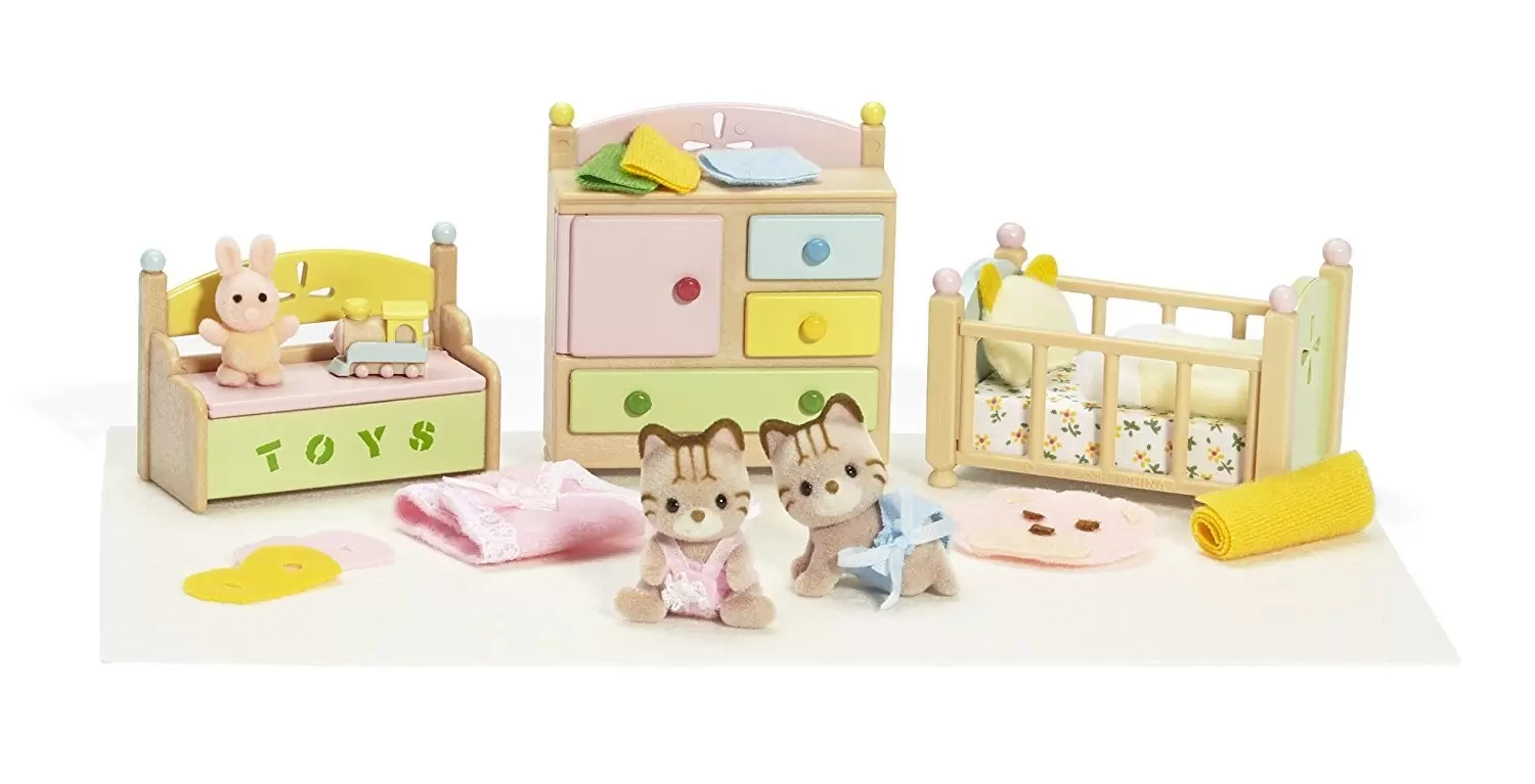 Calico Critters (USA, Canada) - Tanner & Tallulah\'s Nursery Fun Time Sleep N Play
