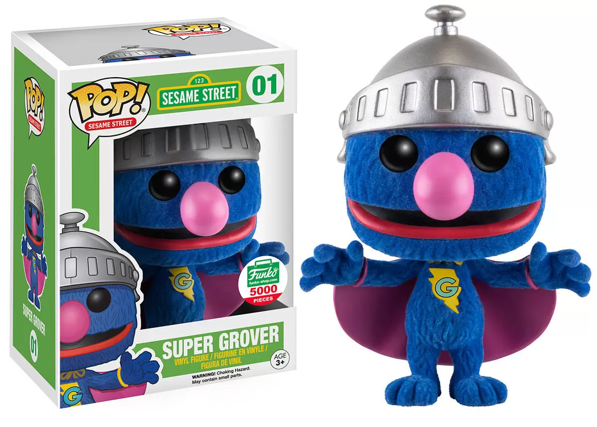 POP! Sesame Street - Sesame Street - Super Grover Flocked