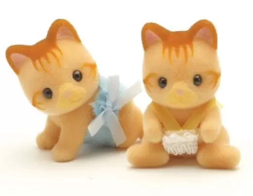 Sylvanian Families (Europe) - Beaman Ginger Cat Twin Babies