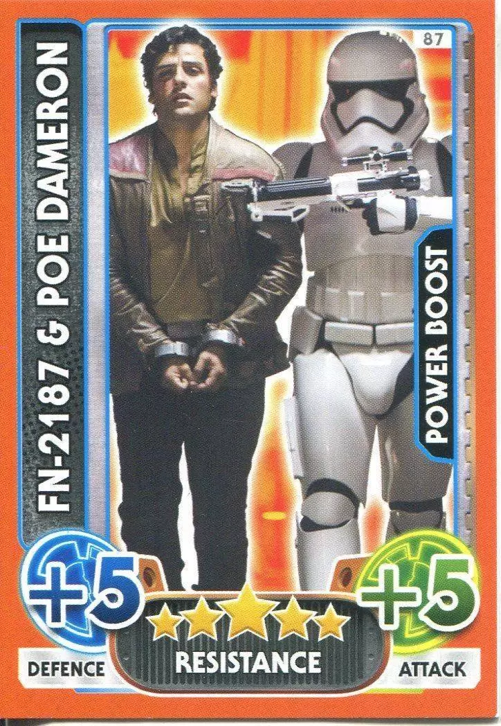 Star Wars Force Attax Extra - FN-2187 & Poe Dameron