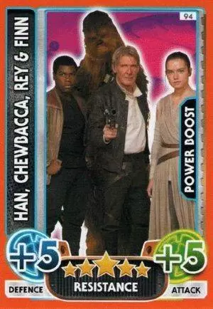 Star Wars Force Attax Extra - Han, Chewie, Rey & Finn