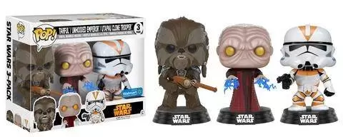 POP! Star Wars - 3 Pack - Tarfful, Unhooded Emperor, and Utapau Clone Trooper