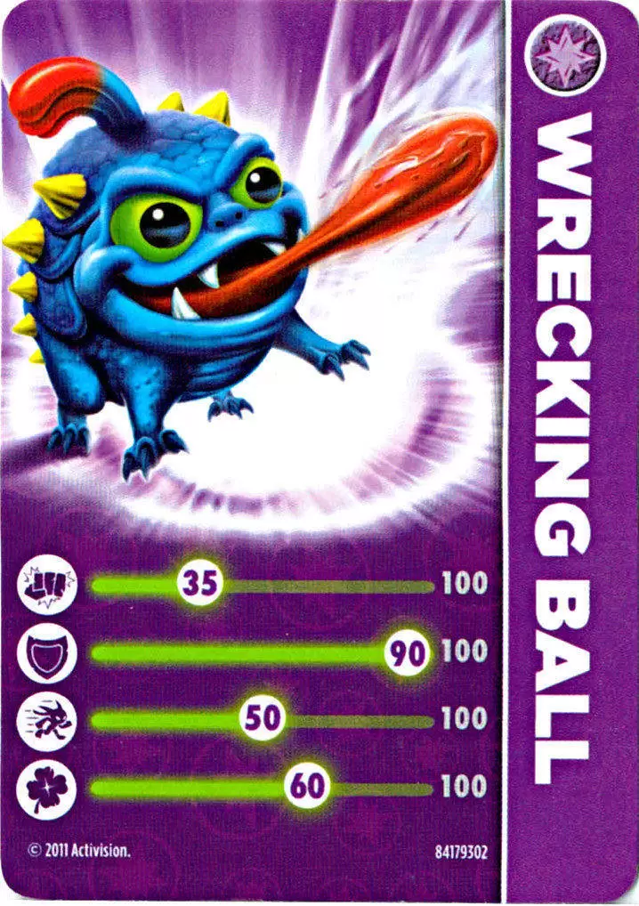 Wrecking ball - Skylanders Spyro's Adventures Cards