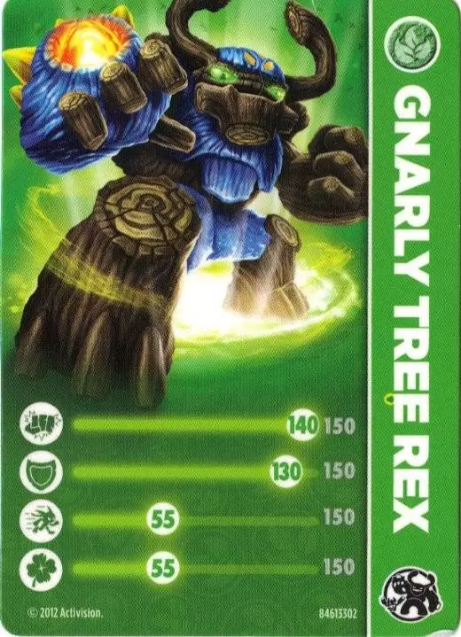 Cartes Skylanders Giants - Gnarly Tree Rex