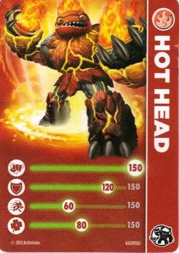 Cartes Skylanders Giants - Hot Head