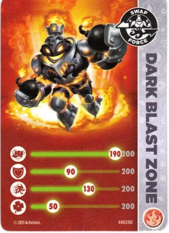 Cartes Skylanders Swap-Force - Dark Blast Zone